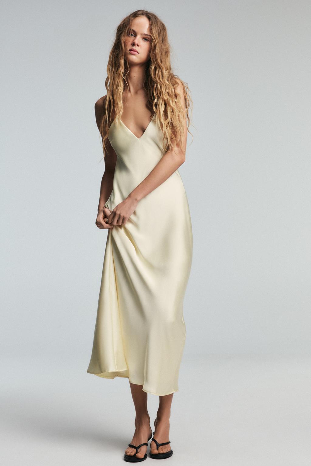 VESTIDO MIDI SATINADO TIRANTES