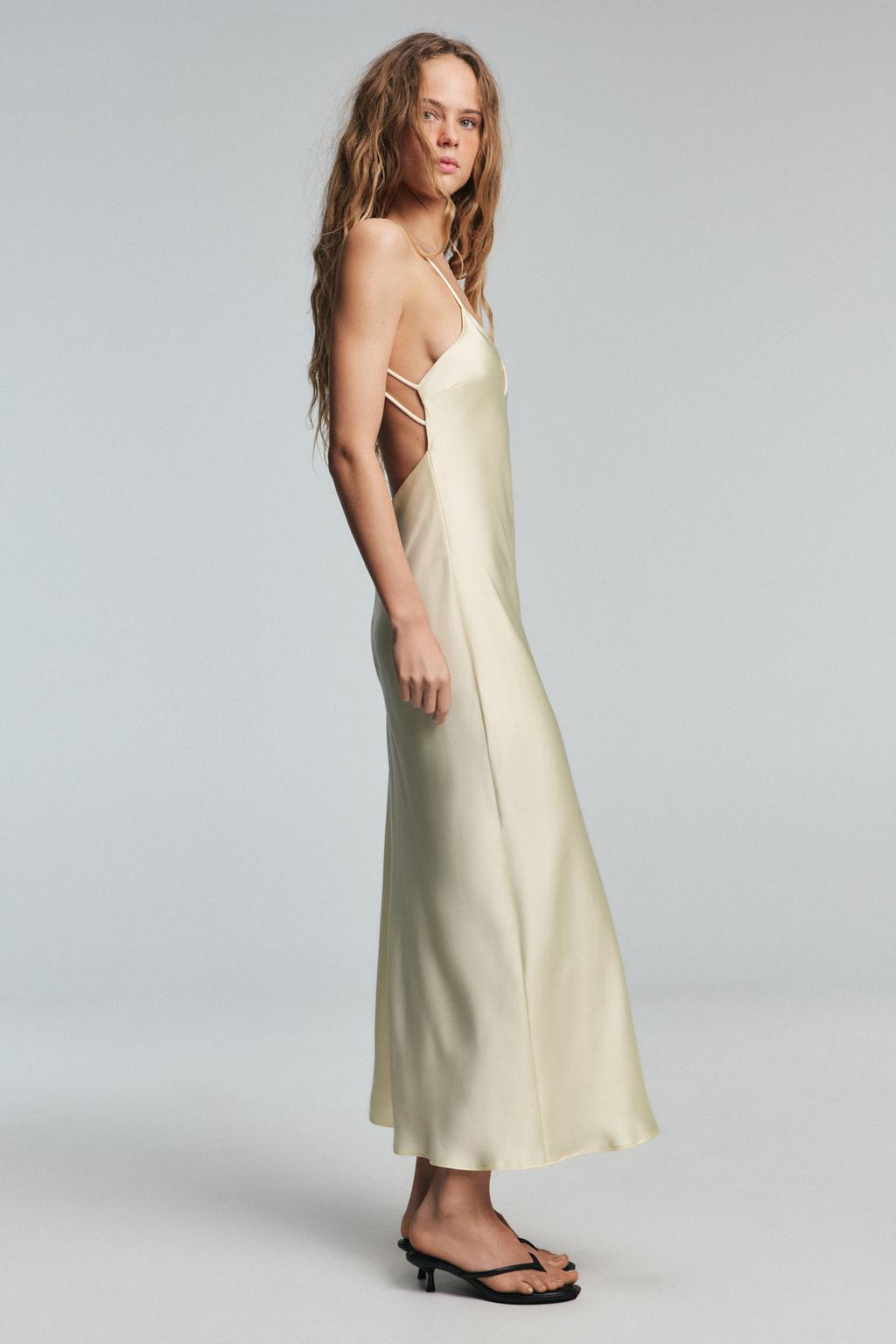 VESTIDO MIDI SATINADO TIRANTES