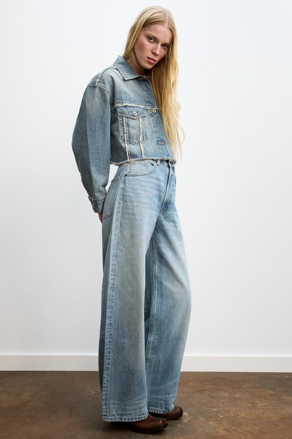 JEANS TRF EXTRA WIDE LEG TIRO ALTO