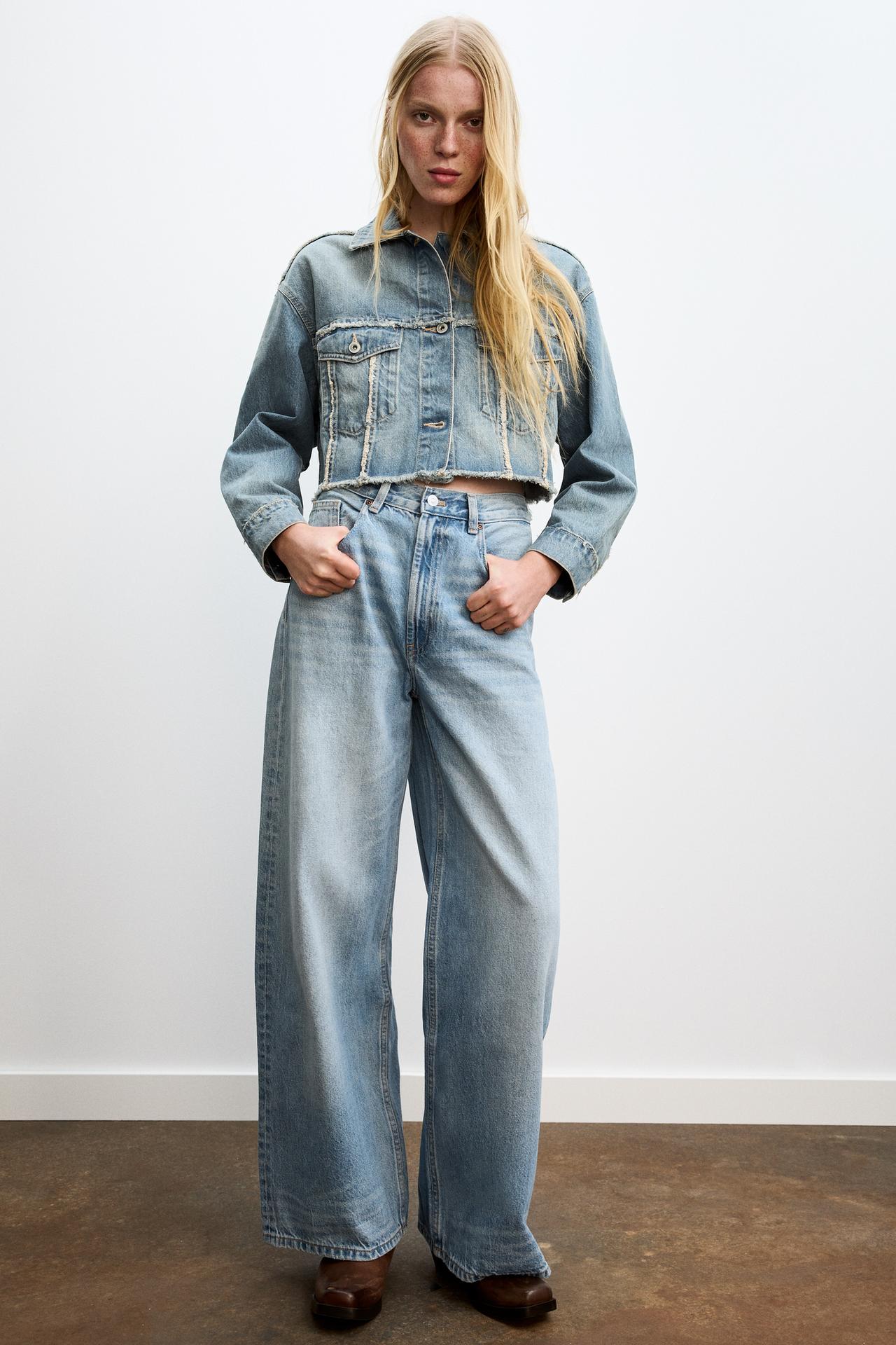 JEANS TRF EXTRA WIDE LEG TIRO ALTO