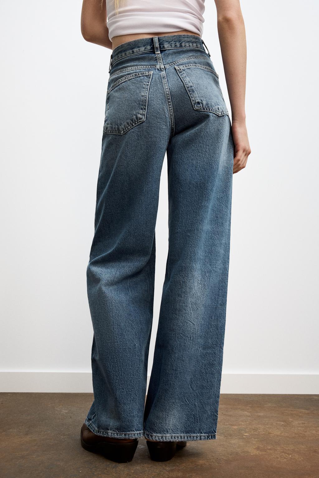 JEANS TRF EXTRA WIDE LEG TIRO ALTO