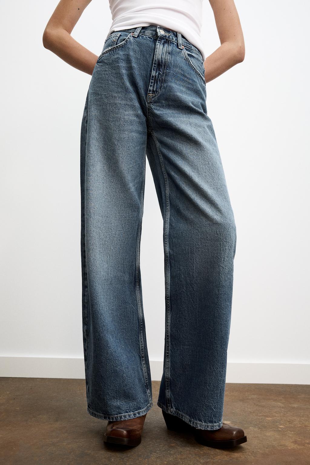 JEANS TRF EXTRA WIDE LEG TIRO ALTO