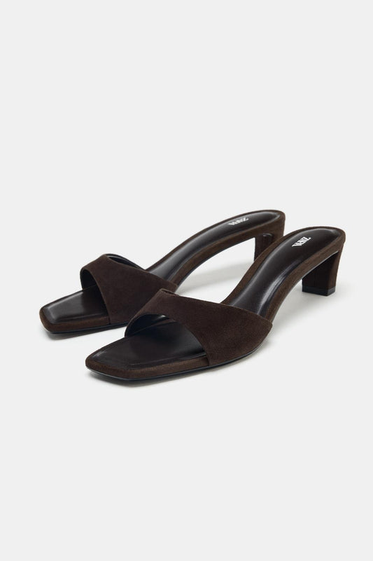 SANDALIA TACÓN ANTE